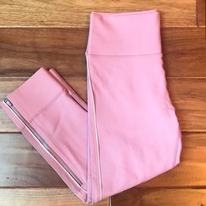 Fabletics X Demi Lovato Mauve Zip Leggings